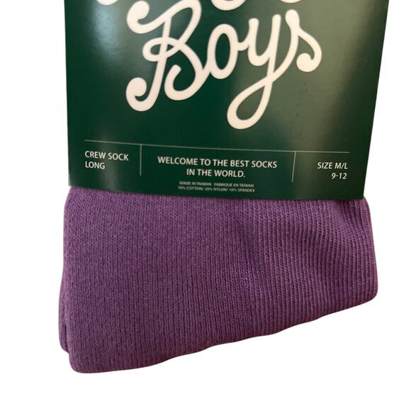 NWT Bogey Boys Macklemore Essential Long Crew Sock in Grape Jam Men’s Size 9-12 - Picture 3 of 4